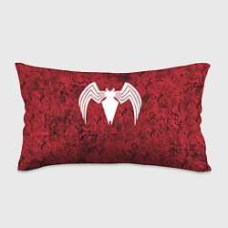 Подушка-антистресс Знак венома на красном, цвет: 3D-принт