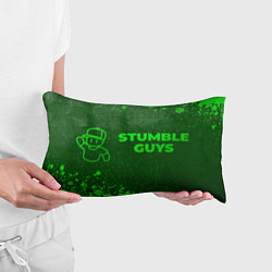 Подушка-антистресс Stumble Guys - green gradient по-горизонтали, цвет: 3D-принт — фото 2