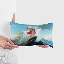 Подушка-антистресс Ariel I love the ocean - русалка - beautiful big p, цвет: 3D-принт — фото 2