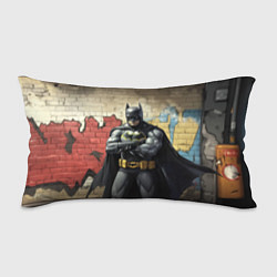 Подушка-антистресс Бэтмен на фоне стены, цвет: 3D-принт