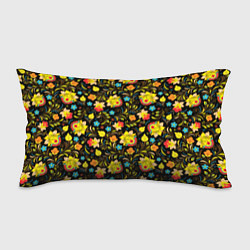 Подушка-антистресс Хохлома цветы, цвет: 3D-принт