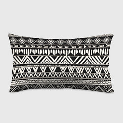 Подушка-антистресс Черно белый орнамент в этническом стиле, цвет: 3D-принт