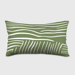 Подушка-антистресс Полоски зеленой зебры, цвет: 3D-принт
