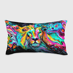 Подушка-антистресс Абстрактная морда льва - яркие психоделические цве, цвет: 3D-принт