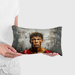 Подушка-антистресс Артуро Гатти на сером, цвет: 3D-принт — фото 2