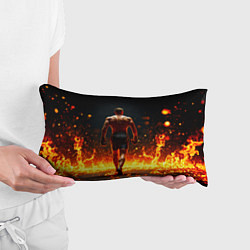 Подушка-антистресс Боксер и огонь, цвет: 3D-принт — фото 2