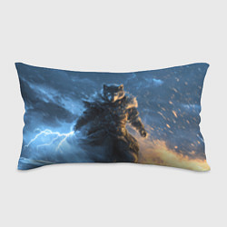 Подушка-антистресс Волк и молния, цвет: 3D-принт