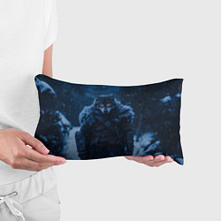 Подушка-антистресс Воин волк зимой, цвет: 3D-принт — фото 2