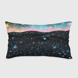 Подушка-антистресс Блестящая текстура на черном, цвет: 3D-принт