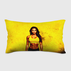 Подушка-антистресс Фитоняшка на желтом, цвет: 3D-принт