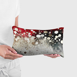 Подушка-антистресс Красно-белый текстурный фон, цвет: 3D-принт — фото 2