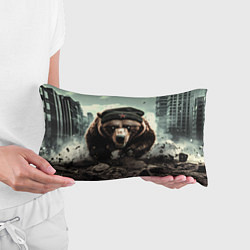 Подушка-антистресс Русский медведь бежит вперед, цвет: 3D-принт — фото 2