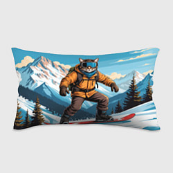 Подушка-антистресс Кот сноубордист, цвет: 3D-принт