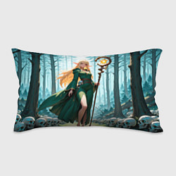 Подушка-антистресс Эльфийская ведьма в лесу среди черепов, цвет: 3D-принт