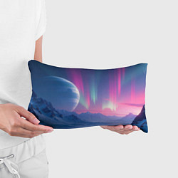 Подушка-антистресс Неоновый космос северного сияния, цвет: 3D-принт — фото 2