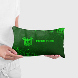 Подушка-антистресс Free Fire - green gradient по-горизонтали, цвет: 3D-принт — фото 2