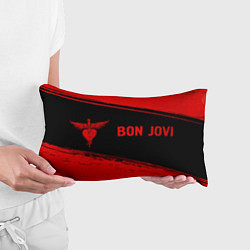 Подушка-антистресс Bon Jovi - red gradient по-горизонтали, цвет: 3D-принт — фото 2
