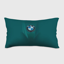 Подушка-антистресс Логотип BMW на зелёном фоне, цвет: 3D-принт
