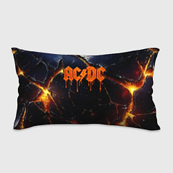 Подушка-антистресс ACDC лого из лавы на треснутой текстуре, цвет: 3D-принт