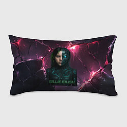 Подушка-антистресс Билли Айлиш в стиле киберпанк