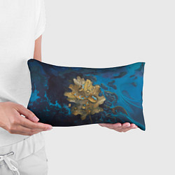 Подушка-антистресс Осенний лист с каплями акварельный - крупный арт, цвет: 3D-принт — фото 2