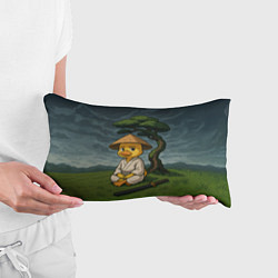 Подушка-антистресс Утенок самурай - медитация, цвет: 3D-принт — фото 2