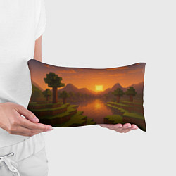 Подушка-антистресс Закат - Minecraft, цвет: 3D-принт — фото 2