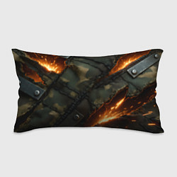 Подушка-антистресс Разорванный камуфляж с огнем, цвет: 3D-принт