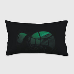 Подушка-антистресс Нападение Тилозавра на девушку в батискафе ужасы, цвет: 3D-принт