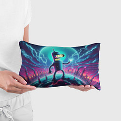 Подушка-антистресс Робот-сгибальщик Бендер пропускает через себя молн, цвет: 3D-принт — фото 2