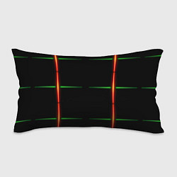 Подушка-антистресс Color black green orange stripes, цвет: 3D-принт