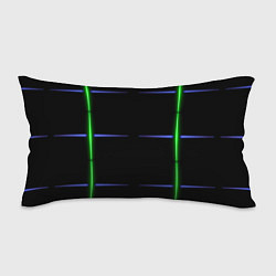 Подушка-антистресс Color black green purple stripes, цвет: 3D-принт