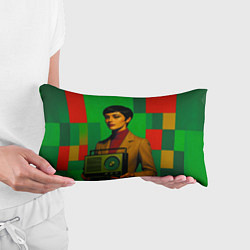 Подушка-антистресс Девушка с радио ретрофутуризм поп-арт 1970-е, цвет: 3D-принт — фото 2