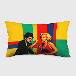 Подушка-антистресс Чарли Чаплин против Мэрилин Монро поп-арт, цвет: 3D-принт