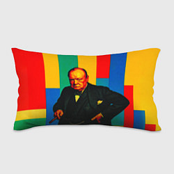 Подушка-антистресс Уинстон Черчилль поп-арт, цвет: 3D-принт