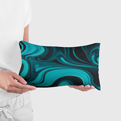 Подушка-антистресс Мраморный малахитовый узор из изумрудных разводов, цвет: 3D-принт — фото 2