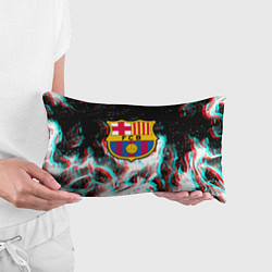 Подушка-антистресс Barcelona огонь глитч, цвет: 3D-принт — фото 2