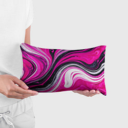 Подушка-антистресс Розово белая абстракция, цвет: 3D-принт — фото 2