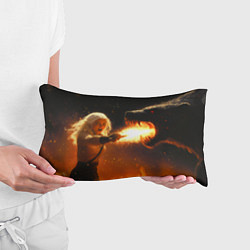 Подушка-антистресс Цири сражается с монстром медведем, цвет: 3D-принт — фото 2