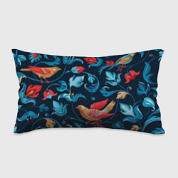 Подушка-антистресс Ночные цветы и птицы, цвет: 3D-принт