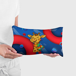 Подушка-антистресс Радостныйй жираф в шарфе, цвет: 3D-принт — фото 2