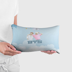 Подушка-антистресс BTS светлый голубой фон, цвет: 3D-принт — фото 2