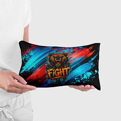 Подушка-антистресс Fight - медведь в краске, цвет: 3D-принт — фото 2