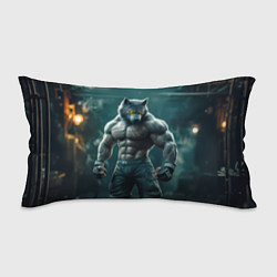 Подушка-антистресс Волк уличный боец, цвет: 3D-принт