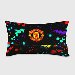 Подушка-антистресс Манчестер Юнайтед краски неон, цвет: 3D-принт