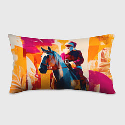 Подушка-антистресс Дед Мороз на коне, цвет: 3D-принт