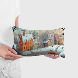 Подушка-антистресс Милый новогодний дворик, цвет: 3D-принт — фото 2