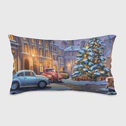 Подушка-антистресс Новогодний снежный двор, цвет: 3D-принт