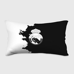Подушка-антистресс Реал Мадрид черно белые краски, цвет: 3D-принт
