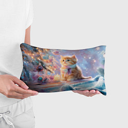 Подушка-антистресс Маленький котенок встречает Новый год, цвет: 3D-принт — фото 2